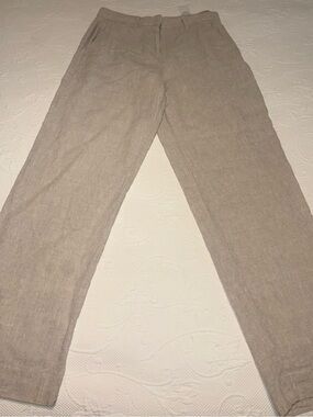 Frank & Oak Beige Linen Pants